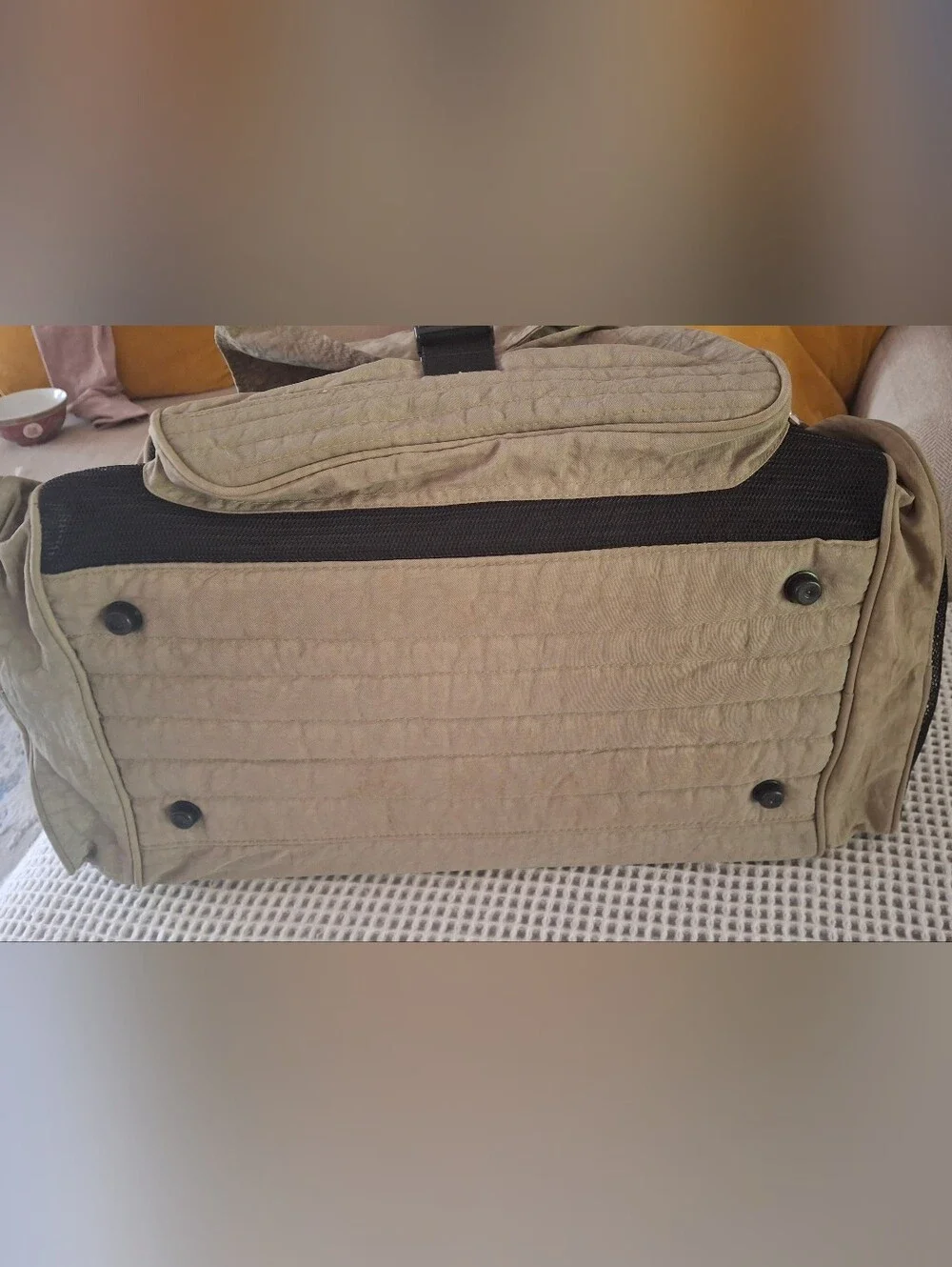 Travel Duffel Bag with Black Straps